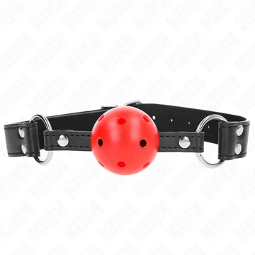 KINK - LÉGÁTERESZTŐ LABDA 4 CM GAG DUPLA SZEGECSBŐRREL 62,5 x 2,5 CM, ÁLLÍTHATÓ 42-58 CM