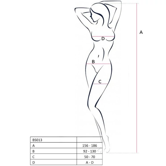 PASSION WOMAN BS013 BODYSTOCKING FEHÉR EGY MÉRET