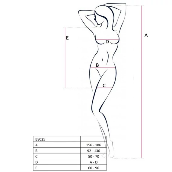 PASSION WOMAN BS025 BODYSTOCKING RUHA STÍLUS FEHÉR EGY MÉRET