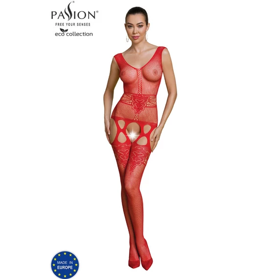PASSION - ECO KOLLEKCIÓ BODYSTOCKING ECO BS014 RED