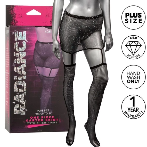 CALEXOTICS - RADIANCE HARISNYAKÖTŐ SZOKNYA COMBMAGAS PLUS SIZE