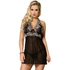 Kép 1/4 - SUBBLIME FEHÉR VIRÁGOS CSIPKÉK BABYDOLL FEKETE S/M